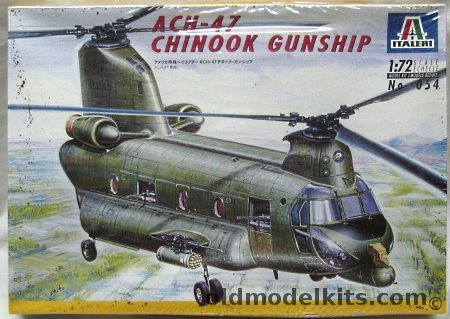 Italeri 1/72 ACH-47 Chinook Gunship, 054 plastic model kit